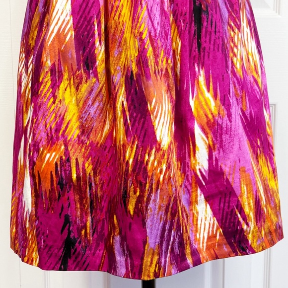 NWT Bisou Bisou Magenta Fuchsia Print Strapless Corset Mini Dress 16 - Picture 10 of 16